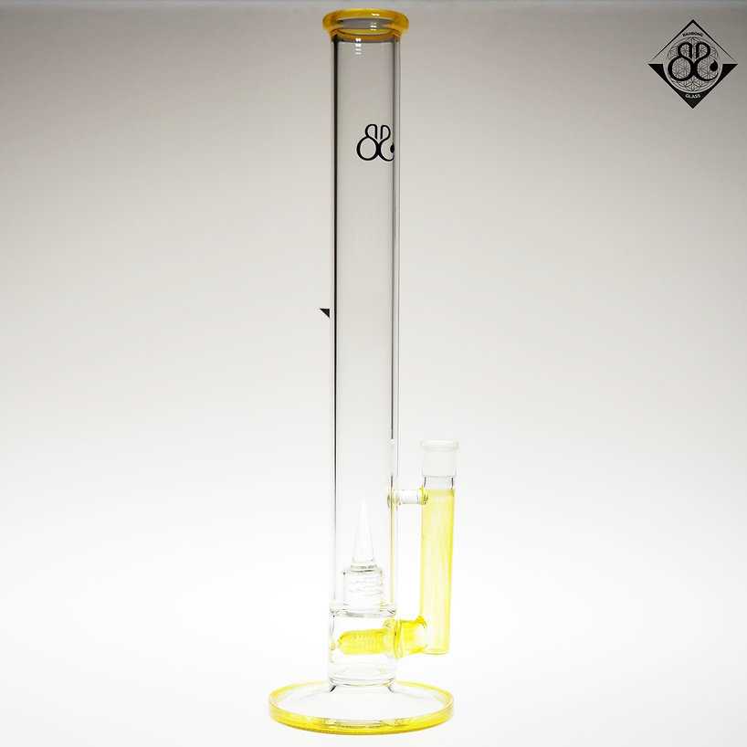 20inches American yellow with UV spike Straight Bong
