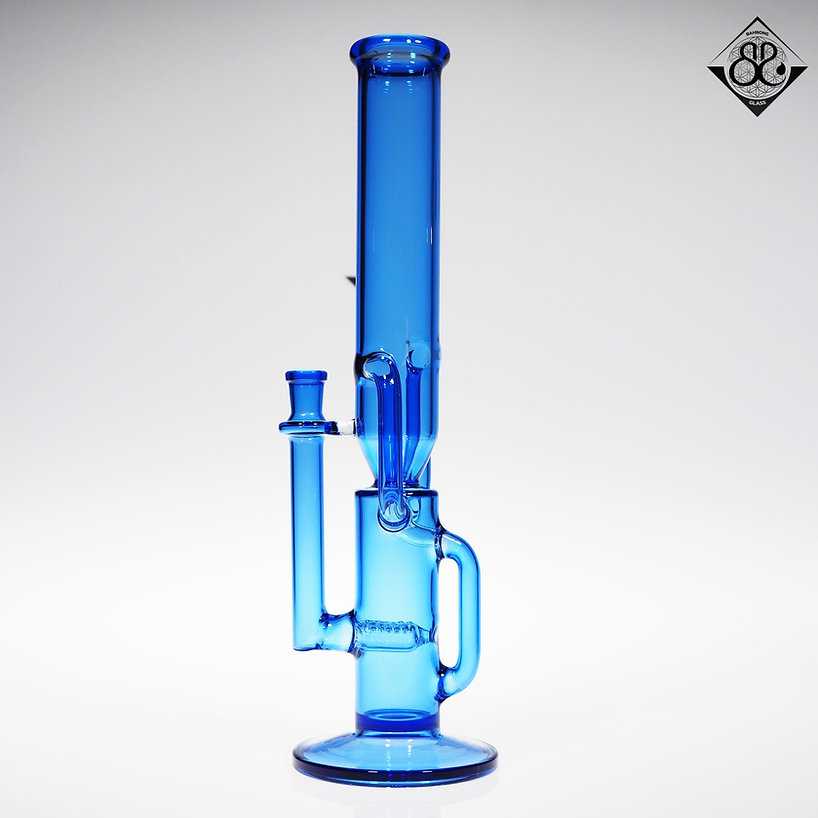 16inches Blue Diffuse Inline Perc Recycler Bong