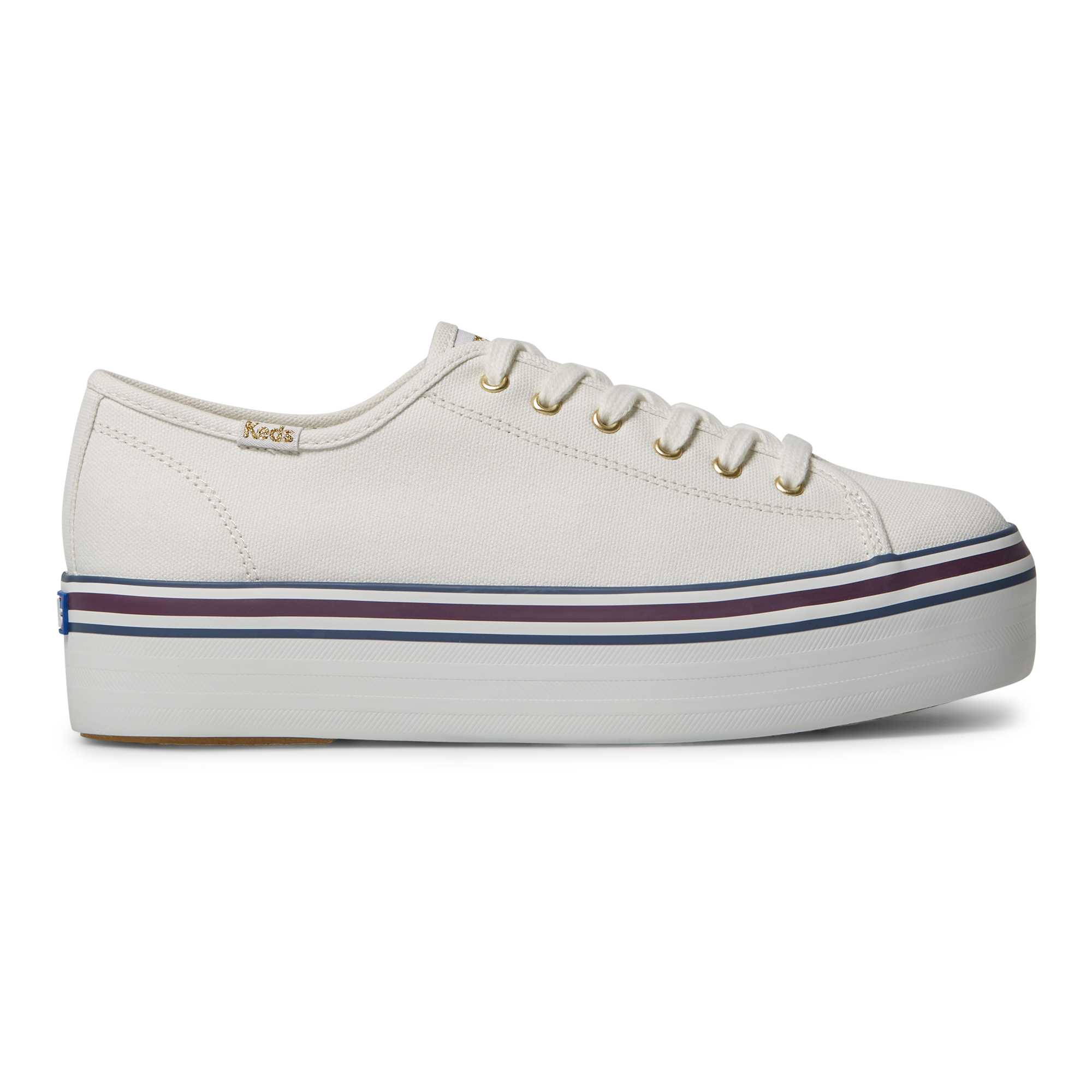 รองเท้าผ้าใบ มีส้น รุ่น TRIPLE UP VARSITY สีขาว WF66389
