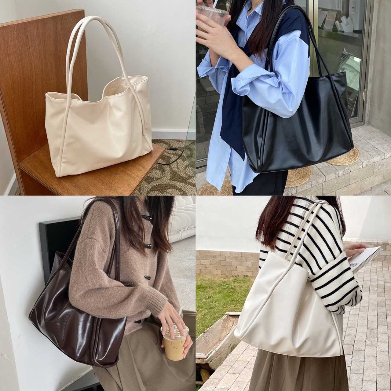 [PRE-ORDER] สวยและทนมาก ช่องกระเป๋าใหญ่ใส่ของได้เยอะ + ใส่ iPad ได้ | QB013