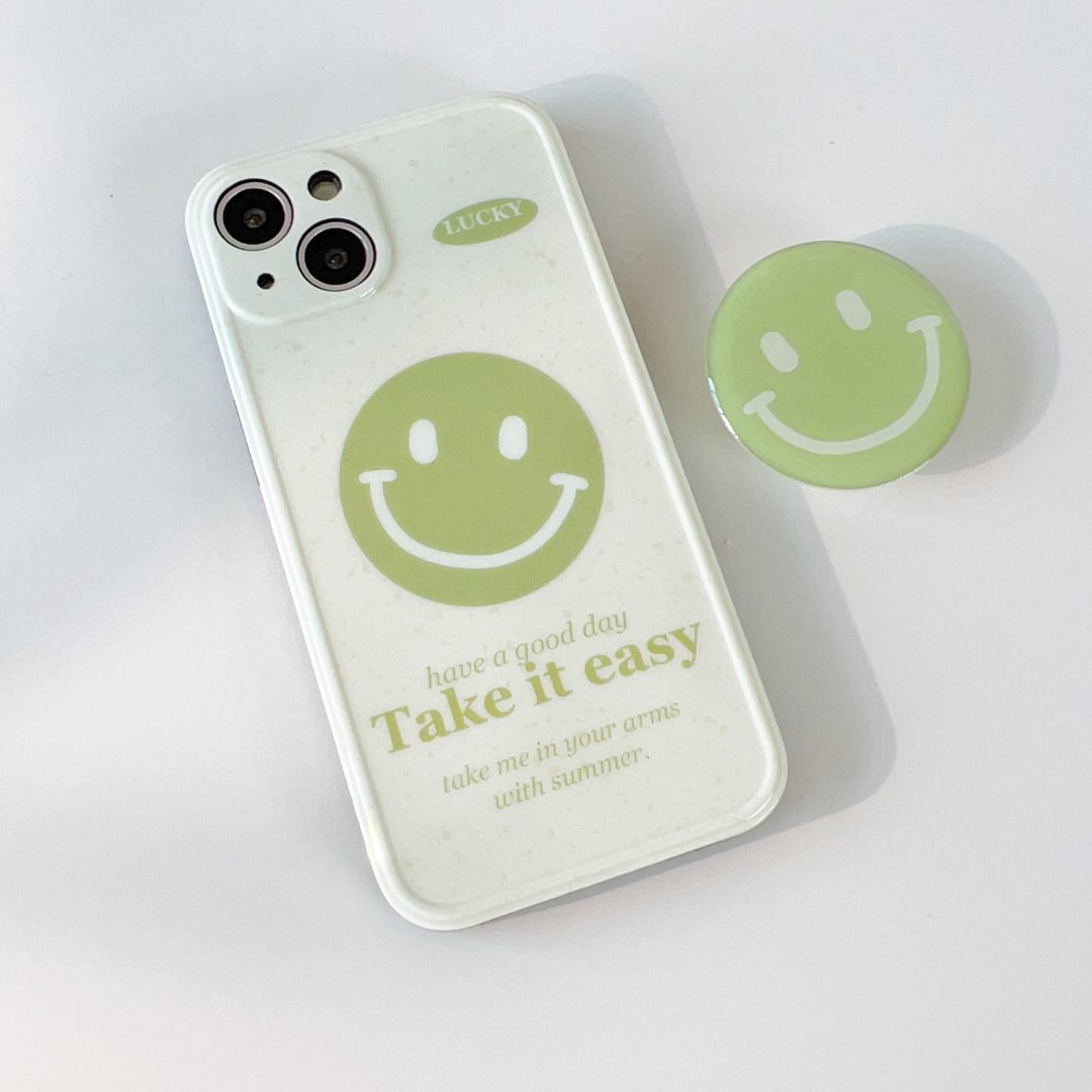 สอบถามก่อนกดสั่ง เคสยิ้ม เคสลายยิ้ม เคสสีเขียว เคสไอโฟน เคสiPhone เคส+holder griptok ไอริง 