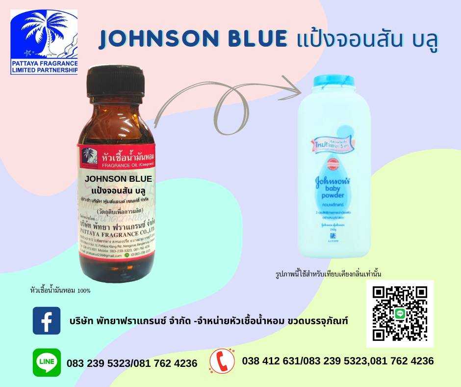 หัวเชื้อน้ำหอมกลิ่น JOHNSON BLUE แป้งจอนสัน บลู