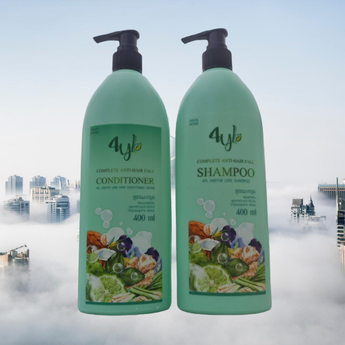 แชมพู+ครีมนวด 4YL สูตรมะกรูด (400 ml) 1 ชุด