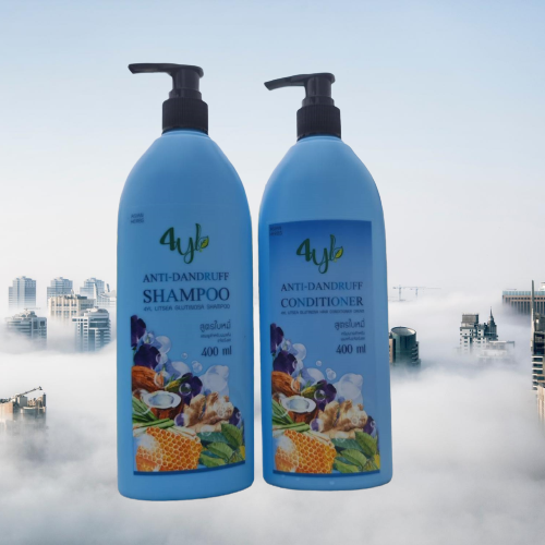 แชมพู+ครีมนวด 4YL สูตรใบหมี่ (400 ml) 1 ชุด