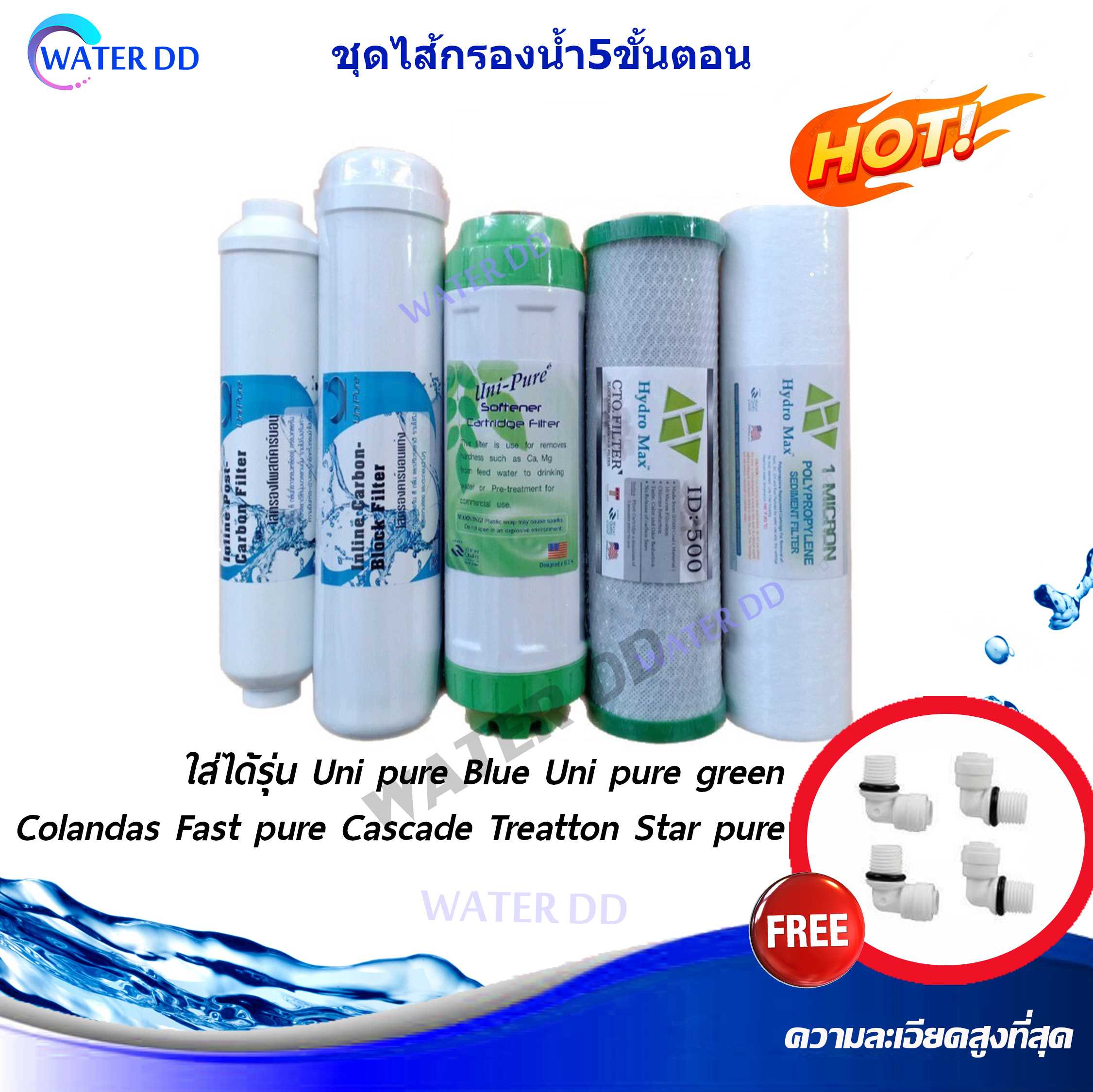 🔥ชุดไส้กรองน้ำดื่ม Uni pure 5 ขั้นตอน #ไส้กรองน้ำ #ไส้กรองน้ำดื่ม