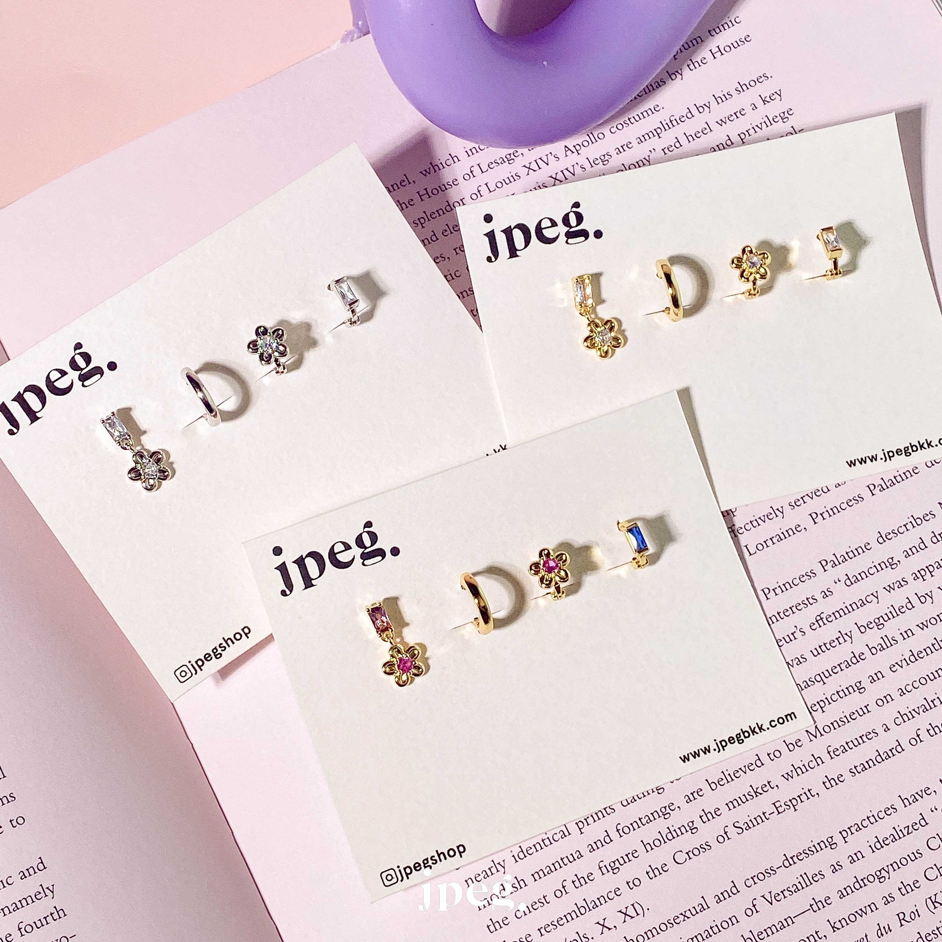 flora earring set (brass)