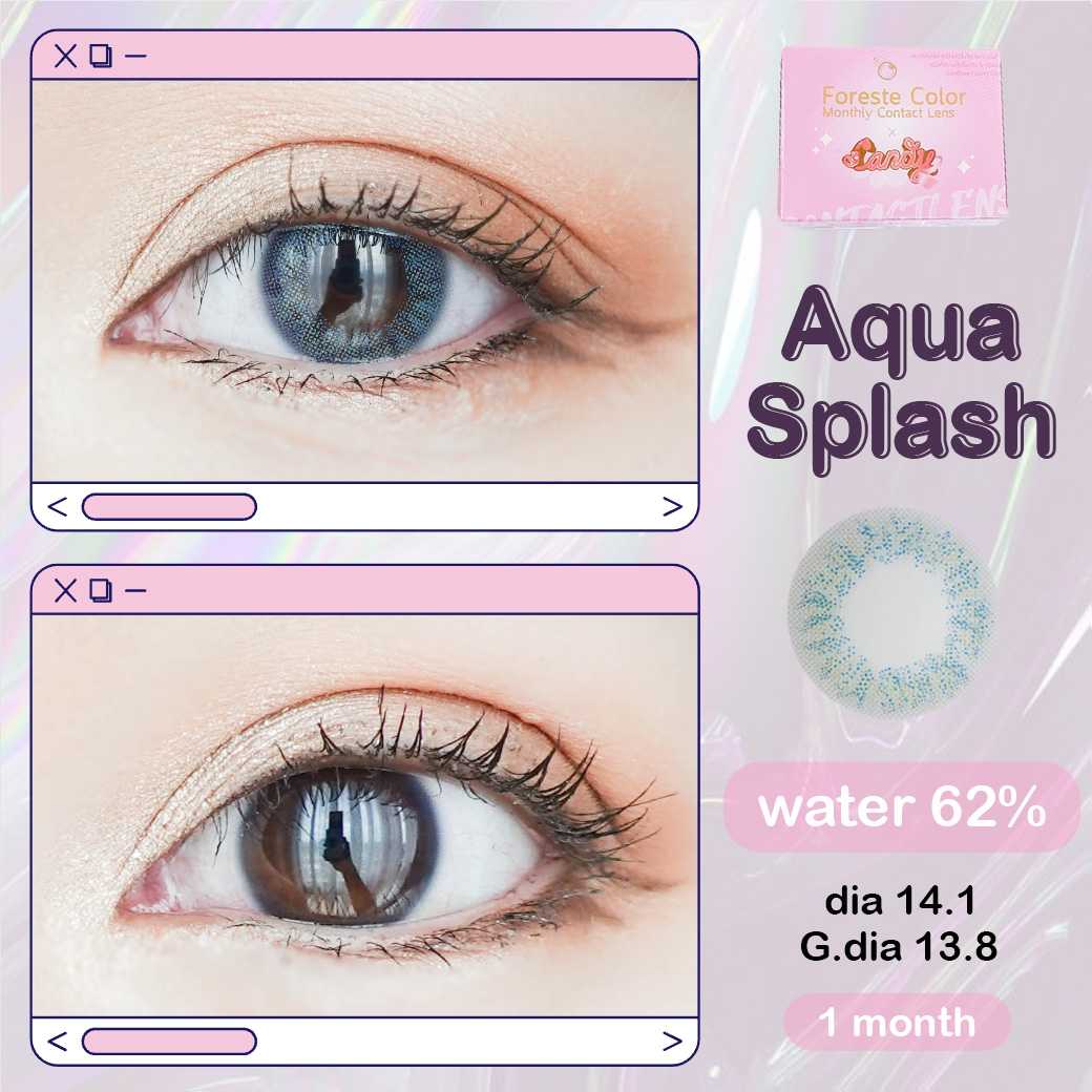 เลนส์อมน้ำ 62% Aqua Splash พร้อมส่งแบบปกติ และค่าสายตาสั้น 0.00- 7.00