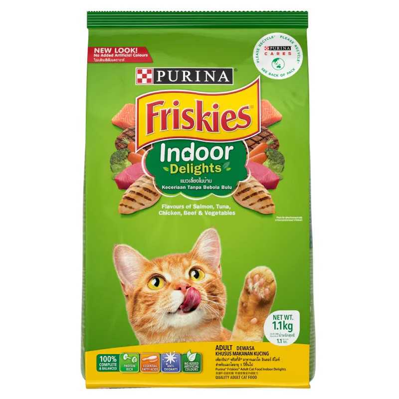 Friskies Indoor Delight แมวเลี้ยงในบ้าน 1.1kg