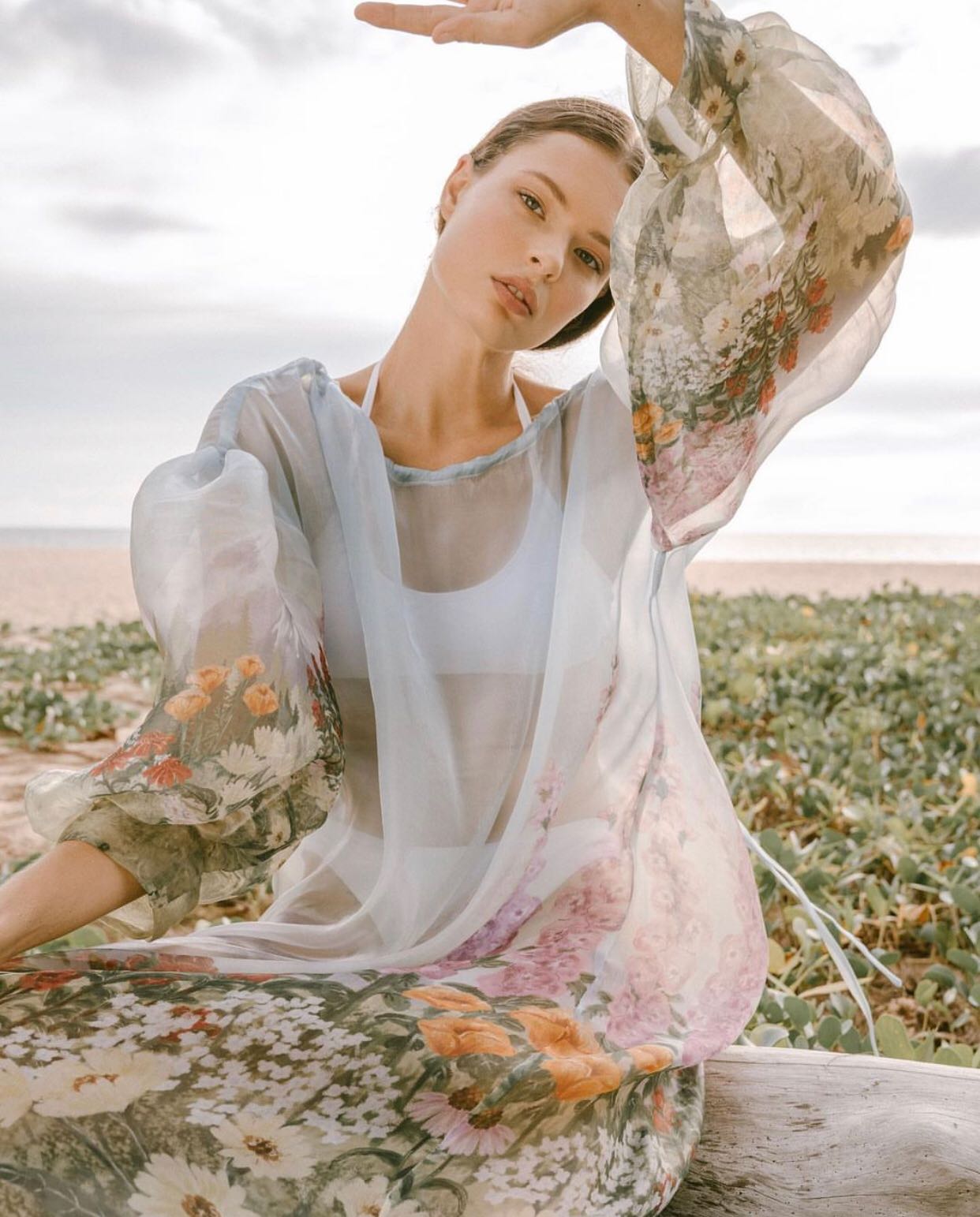 O.D.C - Floral Transparent Dress