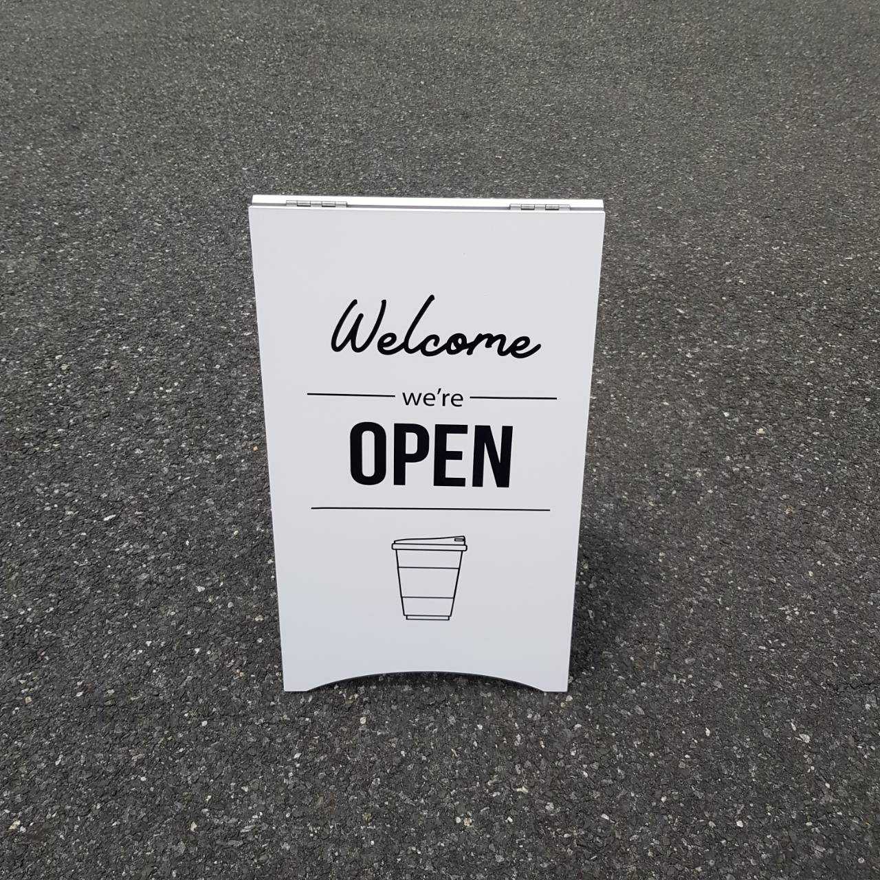 ป้ายเปิด-ปิด 💕  ป้ายตั้งพื้น 2 หน้า สไตล์เกาหลี มินิมอล minimal sign stand  OPEN & CLOSED
