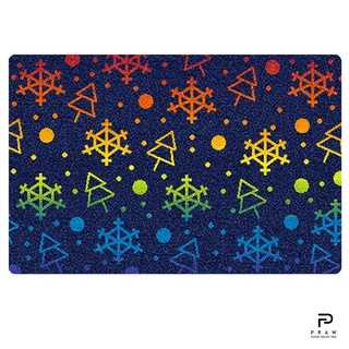 PRAW พรมแต่งบ้าน กันลื่น แนบสนิทพื้น ดีไซน์ Rainbow snow ขนาด 50x75 cm