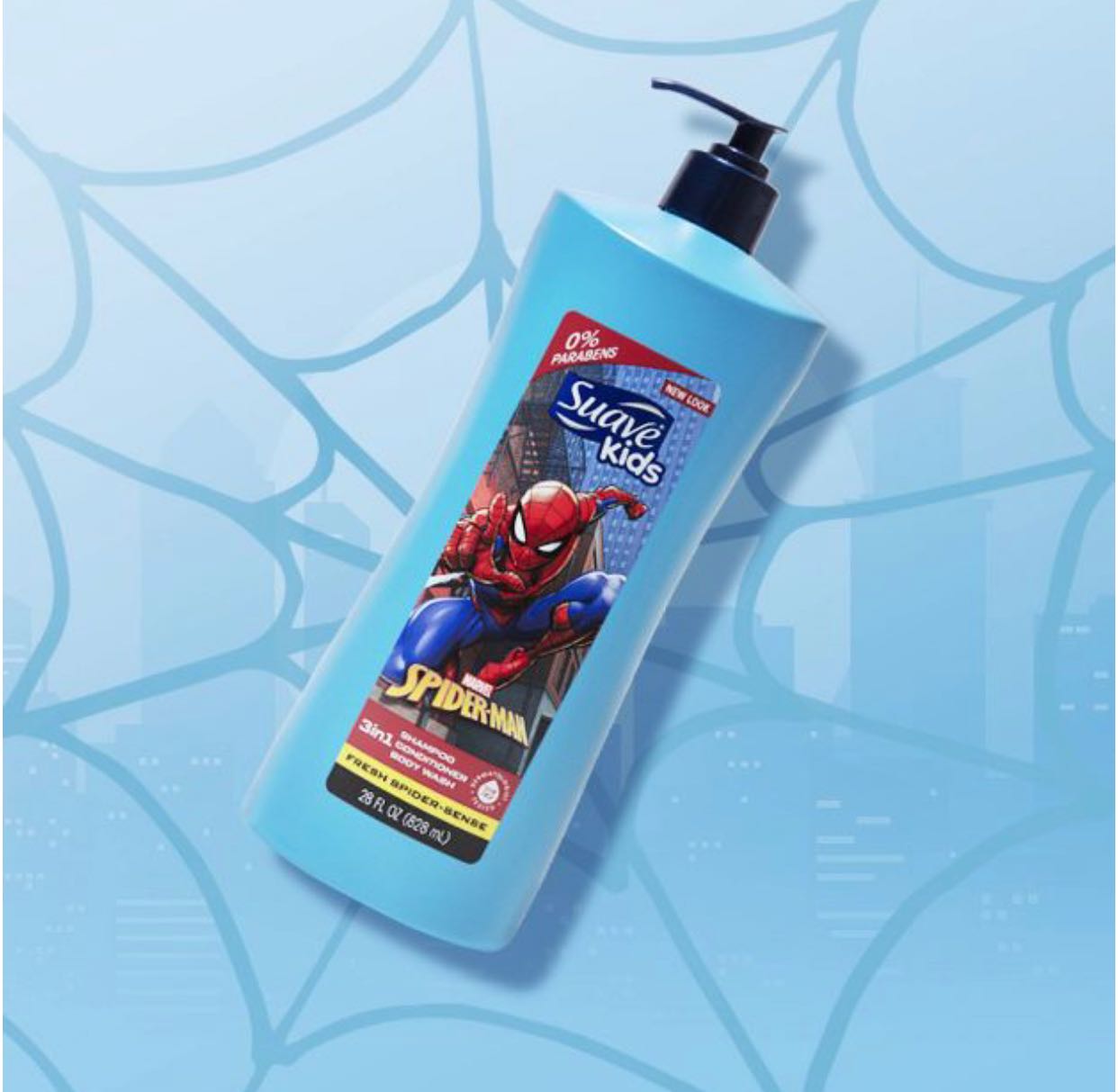 3 in 1  shampoo / conditioning / baby wash  Suave kid Fresh spider man สำหรับเด็ก จากUSA 