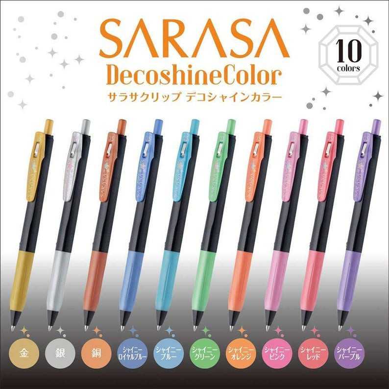 ปากกาหมึกเจลสีเมทัลลิค Zebra Sarasa Decoshine Color ขนาด 0.5 มม.