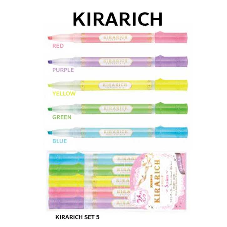 Zebra kirarich ปากกาเน้นข้อความ กากเพชร glitter highlighter