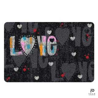 Promo พรมแต่งบ้าน กันลื่น พรมปูพื้น แนบสนิทพื้น ดีไซน์ COOL LOVE ขนาด 50x75 cm