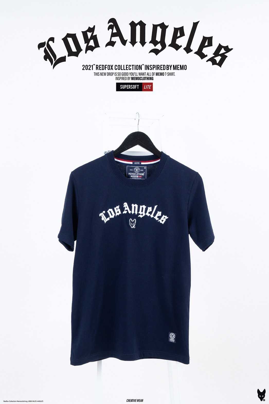 เสื้อยืด Memo Supersoft Premium / Lite งานปัก รุ่น Los Angeles สินค้าของแท้