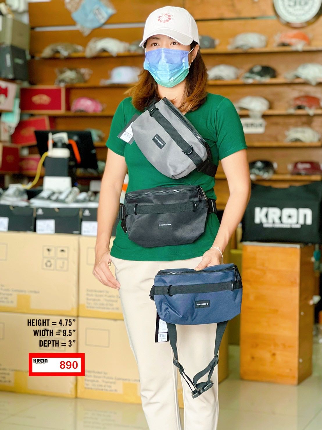 กระเป๋าคาดอกคาดเอว CONVERSE NAVIGATE WAIST BAG