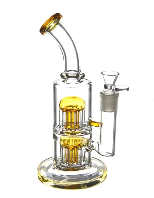 #บ้องแก้ว ขนาดใหญ่ 18mm Double Tree Perc Bong