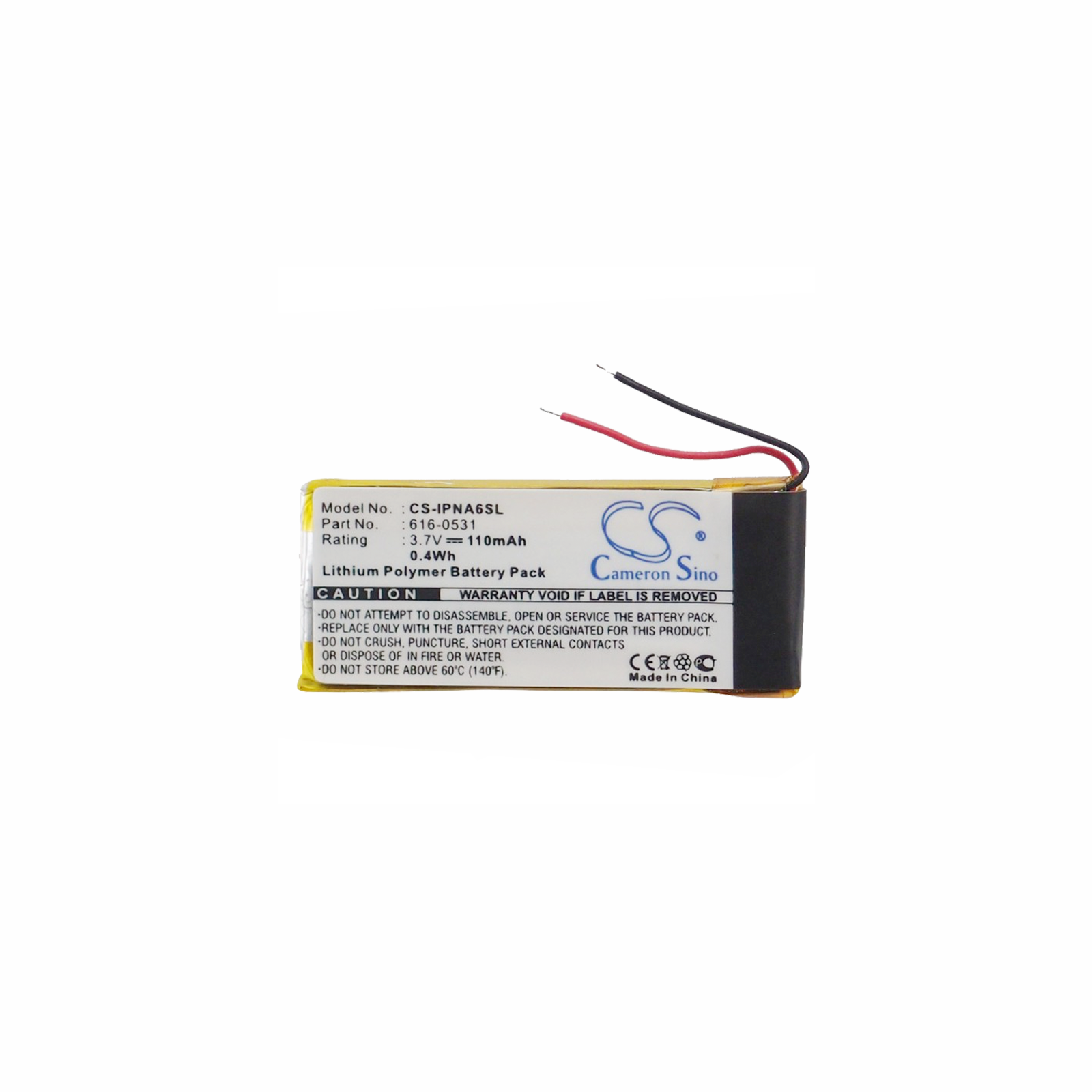 Battery Cameron Sino Li-Polymer iPod Nano 6th Generation Model A1366