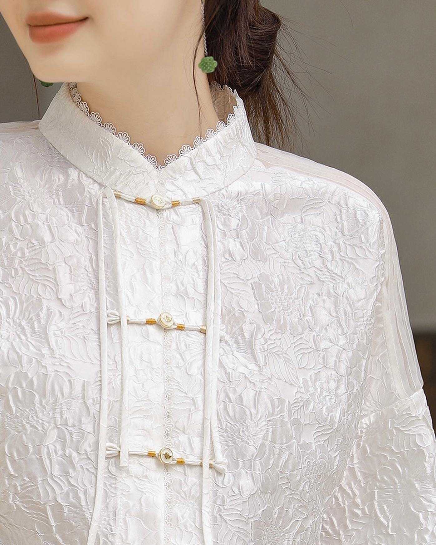 SHIBAI pick up white new Chinese style 2022 summer