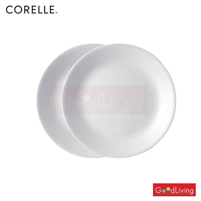 Corelle จานอาหาร ขนาด 10 (25.5 cm.) สีขาว 2 ชิ้น /C-03-110-N-LP-B2