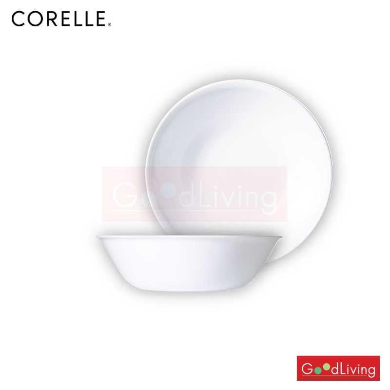 Corelle ชามเสิร์ฟ ขนาด 1 L. 8.5 (21.5 cm.) สีขาว 2 ชิ้น /C-03-432 N LP-2