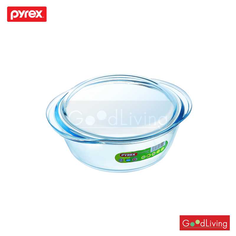 Pyrex ชามแก้วพร้อมฝา ขนาด 2.1 ลิตร รุ่น P-00-204A (สีขาวใส)