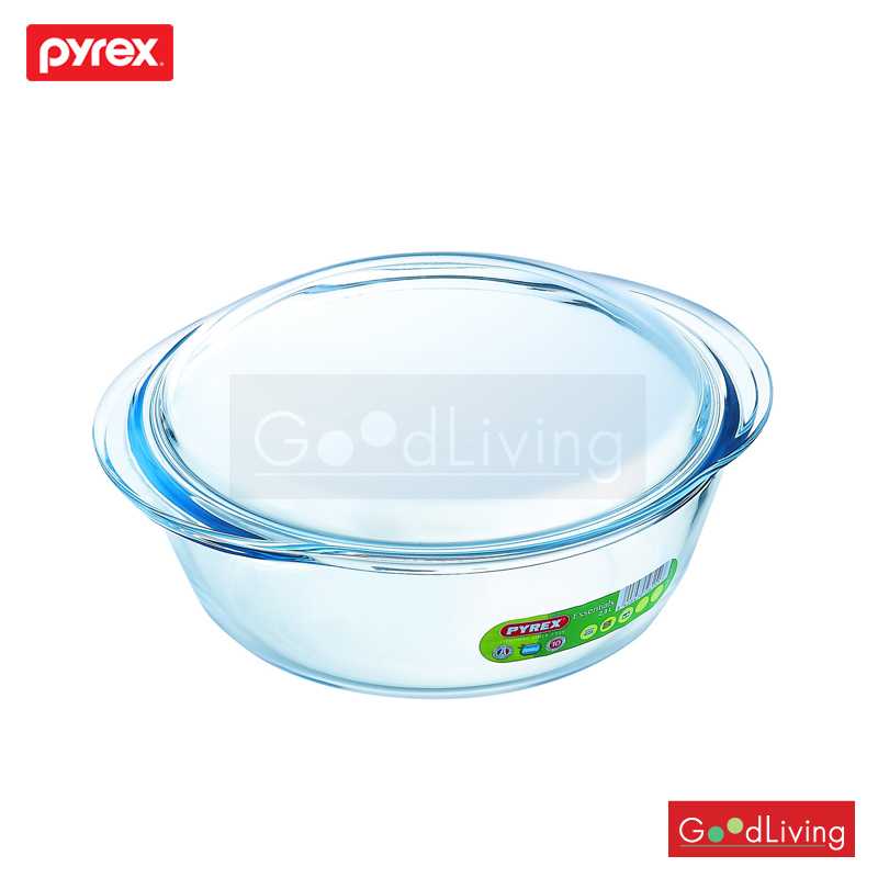 Pyrex ชามแก้วพร้อมฝาขนาด 3 ลิตร รุ่น P-00-208A (สีขาวใส)