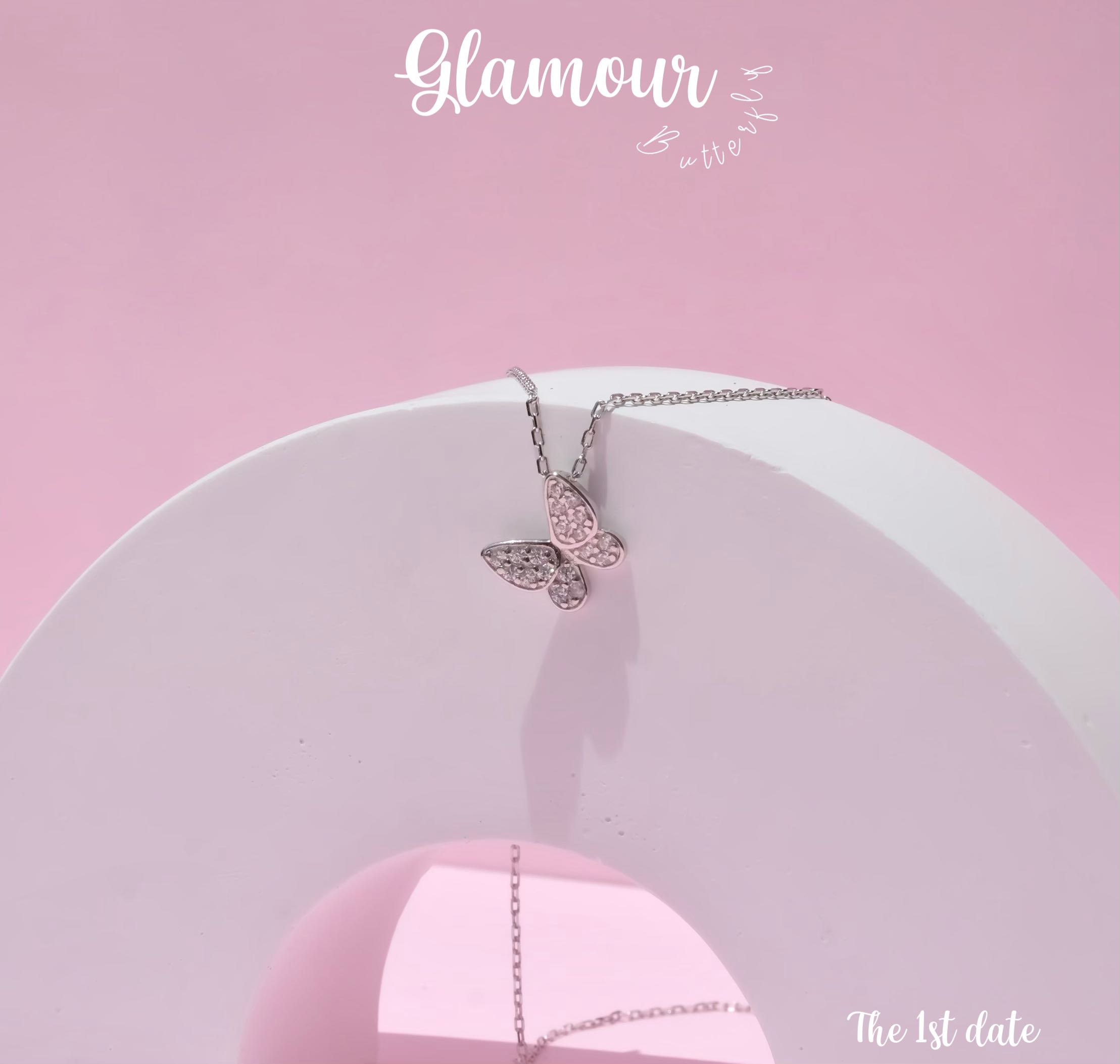 สร้อยคอรุ่น Glamour Butterfly- ส่งฟรี(เงินแท้92.5%) 