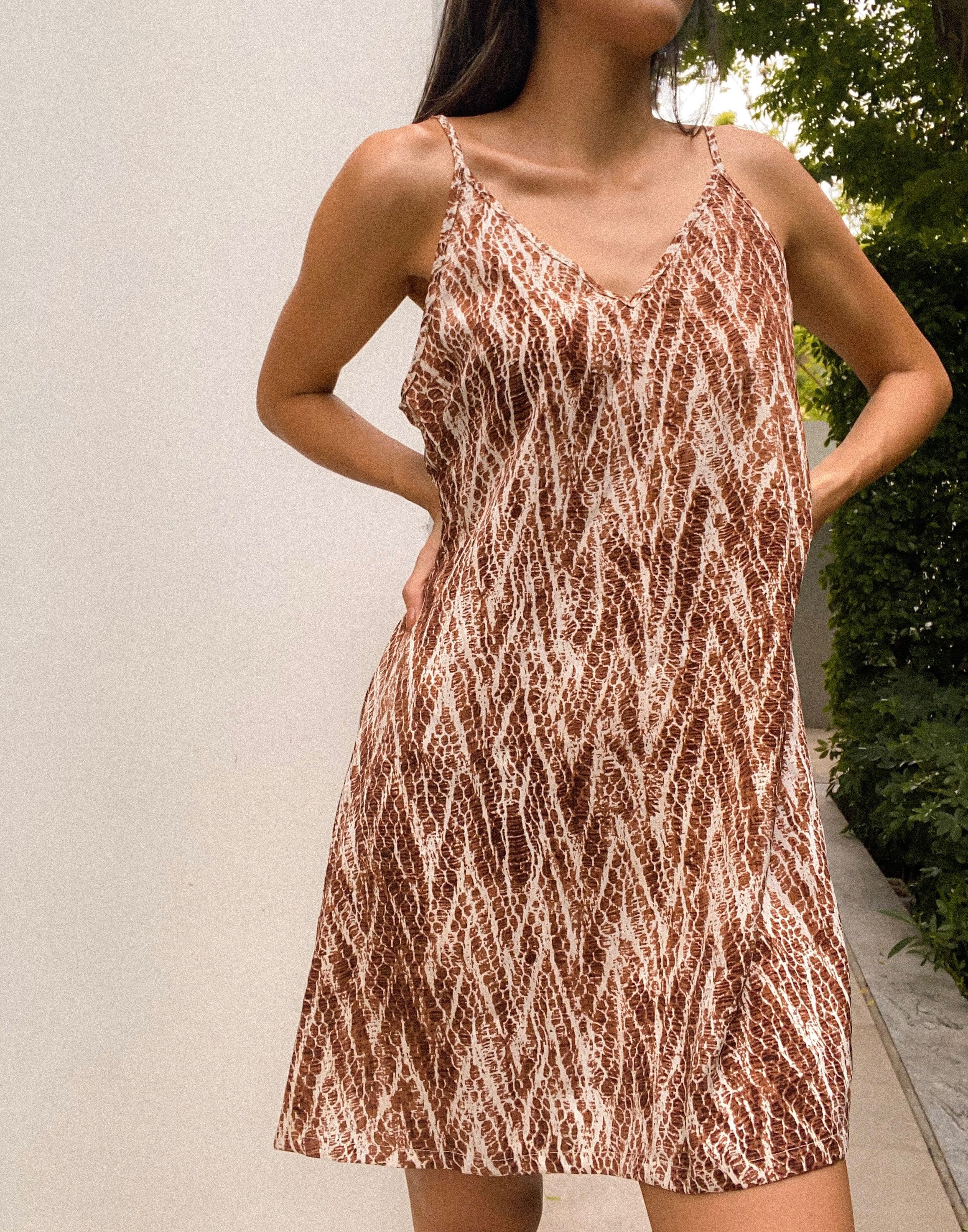 A Summer Fling Dress - Brown
