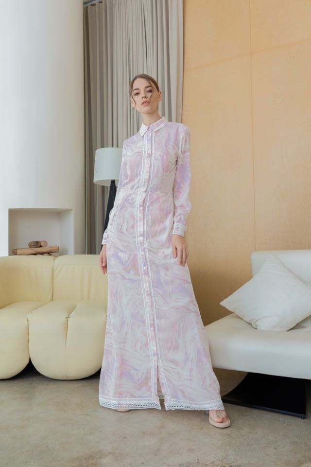 Marble long Dress