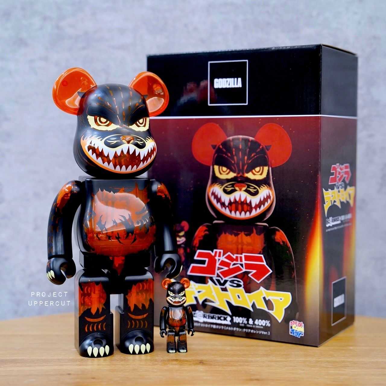 BE@RBRICK 400%+100% GODZILLA : Meltdown - Clear Orange Ver. [New]