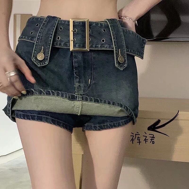 (พร้อมส่ง Size L) Pitchy jean’s skirt 