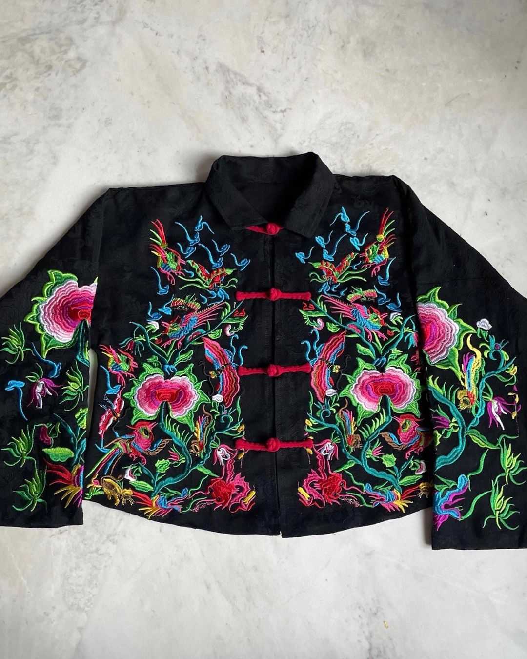 Chinese Style Embroidered Shirt Jacket/ready to ship