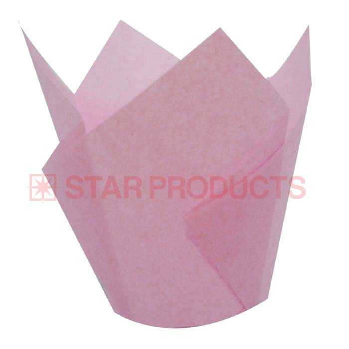 กระดาษไขมัฟฟิน กระทงกระดาษทิวลิป Star products(25ใบ)ขนาด5x9cm