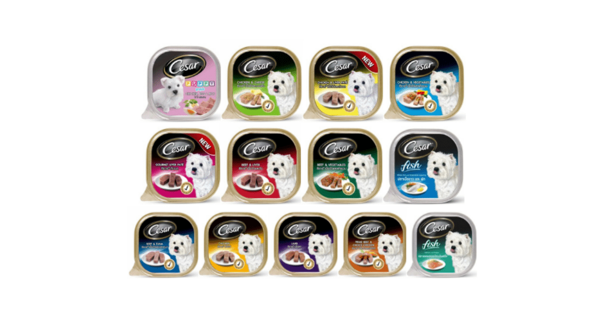 Cesar  Dog Food ซีซาร์ อาหารเปียกสุนัข แบบถาด 100g.