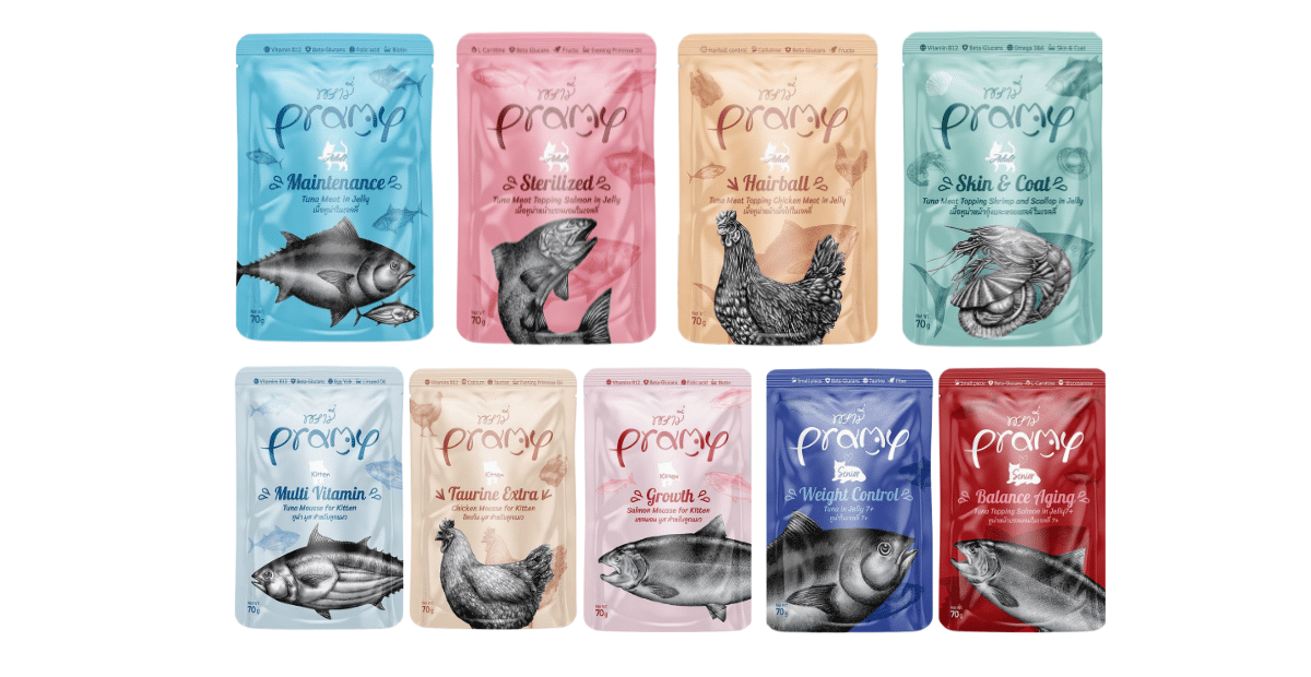 Pramy Wet Cat Food พรามี่ อาหารเปียกแมว 70g x 12 ซอง