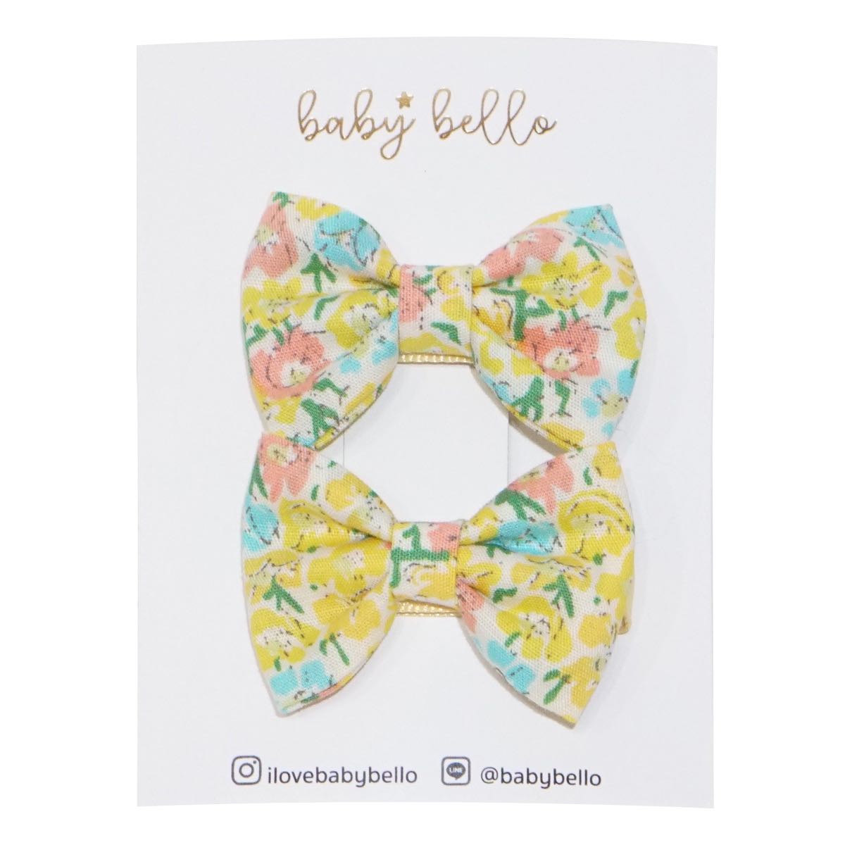 Mini Hair Clip - Forget Me Not Yellow
