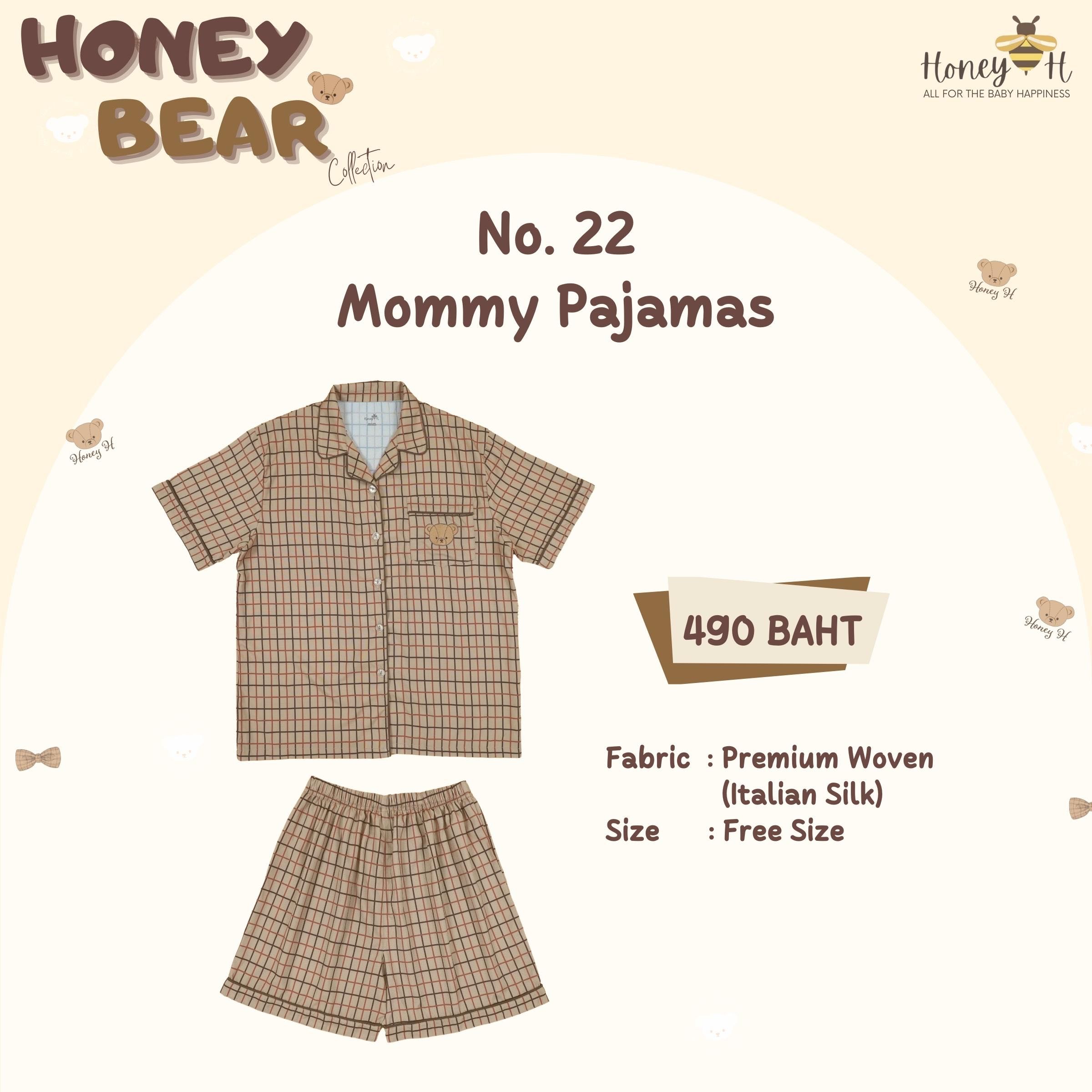 Honey Bear 22 - Mommy&Daddy Pajamas (ลายตาราง)