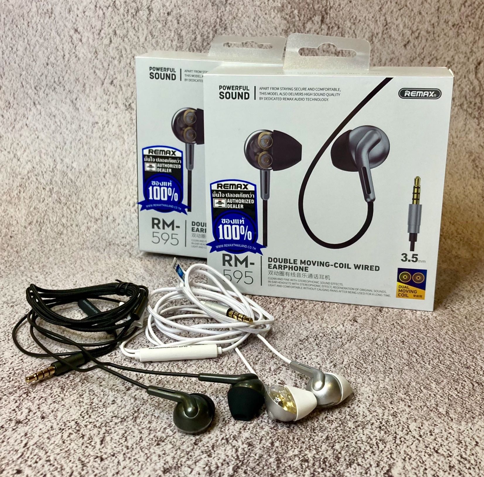 หูฟัง AUX3.5 แบบ Earbud 2 driver Double moving-coil
