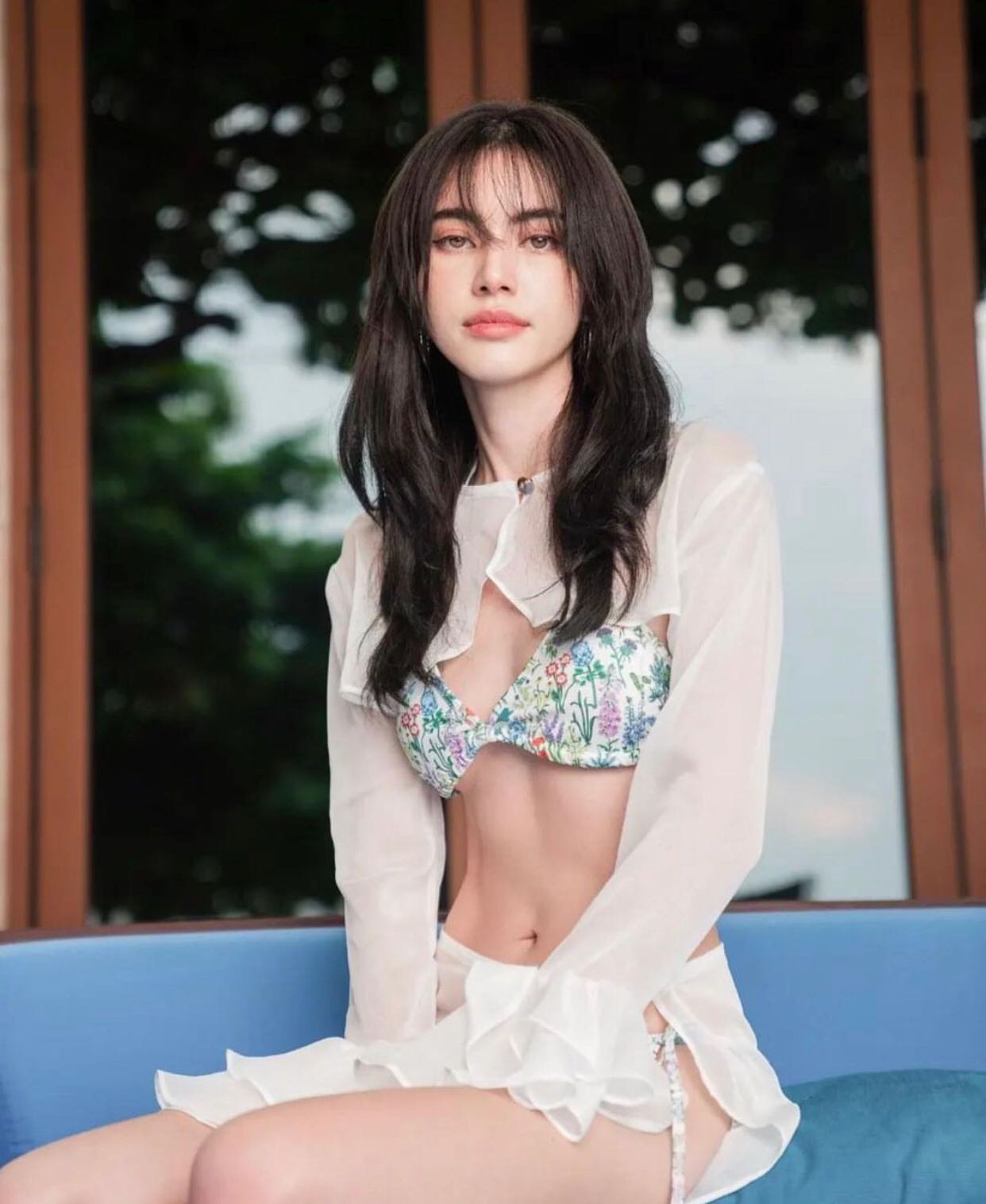 O.D.C -  Bella Sleeve Set White ชุดคลุมว่ายน้ำ