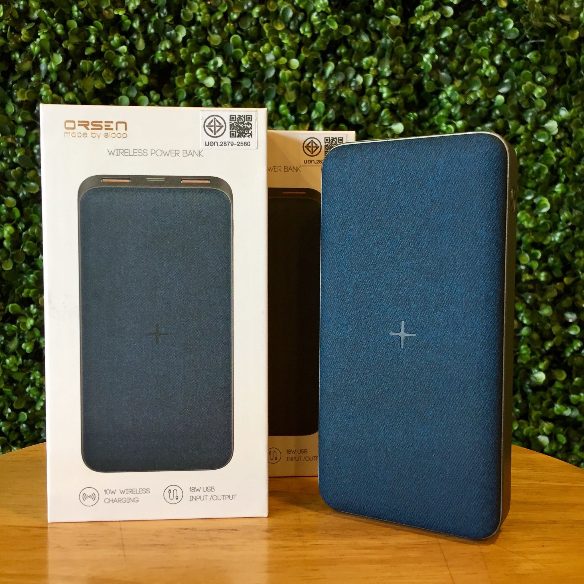 แบตสำรอง 20000mhA ชาร์จเร็ว 18W มี Wireless ชาร์จในตัว
