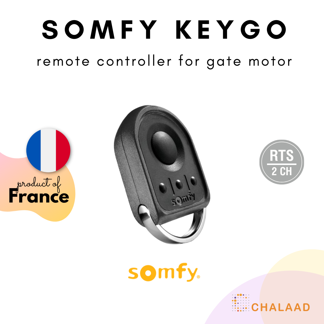 Somfy Keygo RTS รีโมตควบคุมมอเตอร์ประตูรั้ว ผลิตภัณฑ์ RTS สูงสุด 4 ผลิตภัณฑ์