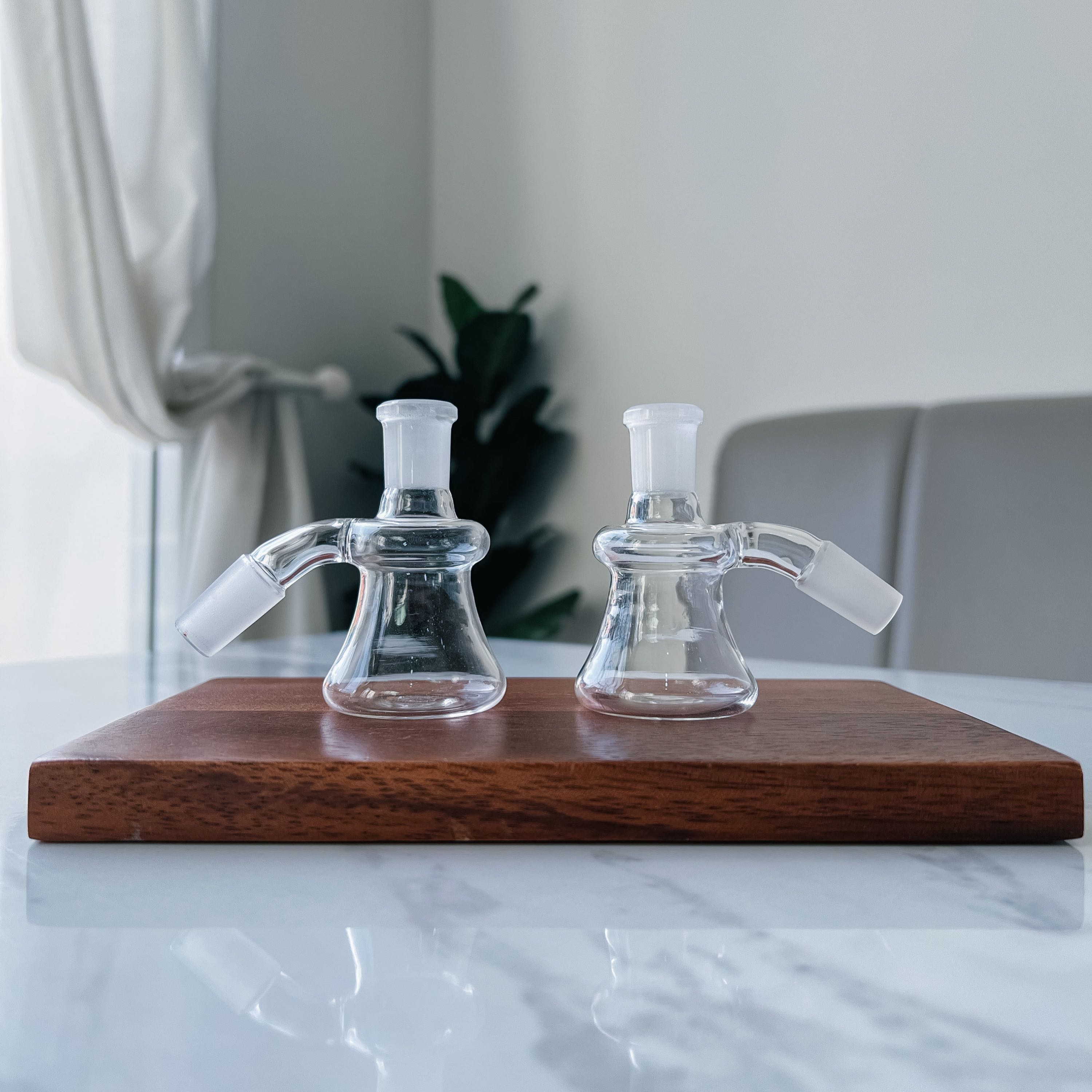 (14 mm) Clear Ash Catcher 45 Degree