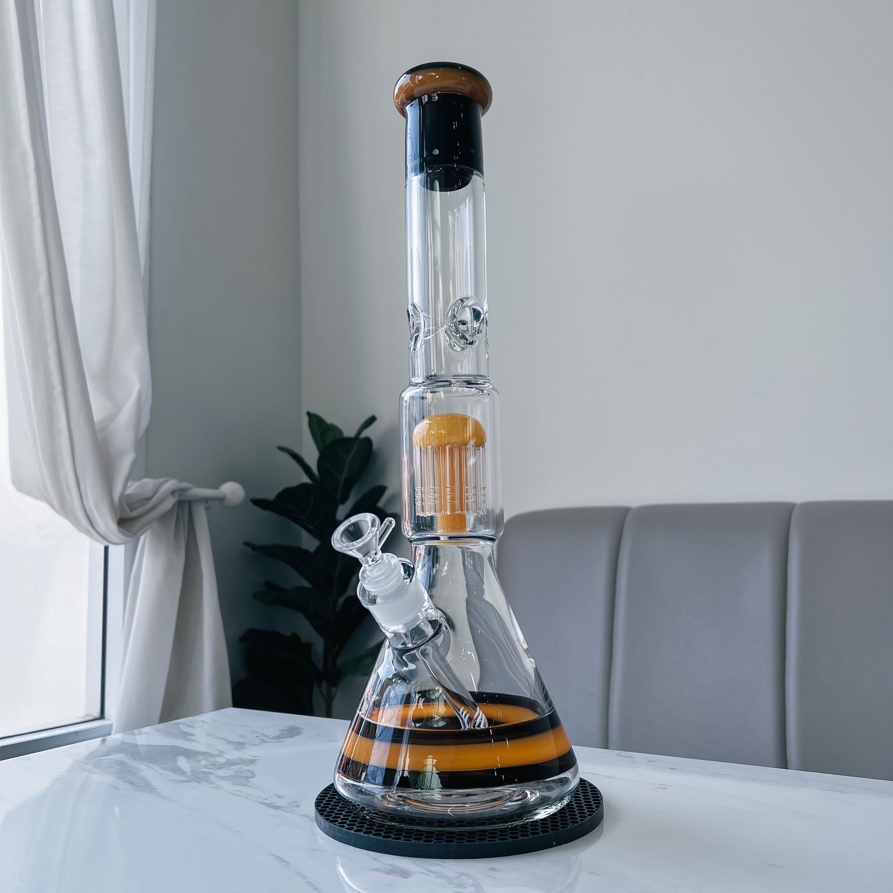 Glass Beaker Base Ice Bong w/ 8-Arm Tree Perc | 45 cm