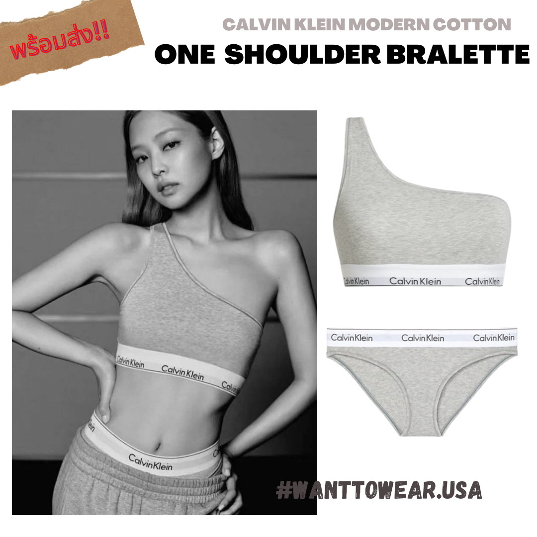 Calvin Klein Modern Cotton One Shoulder Bralette Set  รุ่นเจนี่ล่าสุด!![พร้อมส่งแท้💯‼️]