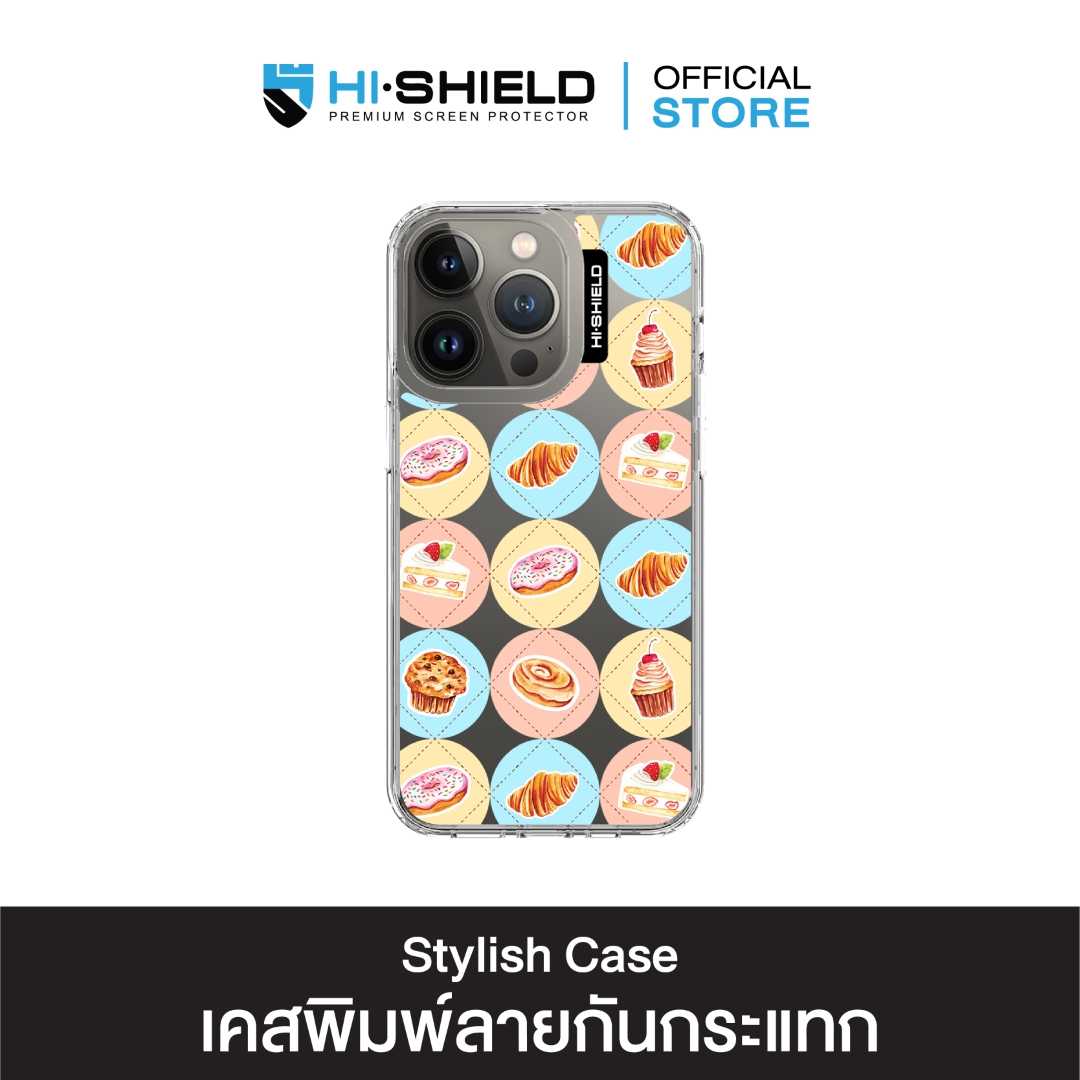 HI-SHIELD Stylish เคสใสกันกระแทก iPhone รุ่น Bakery3 [เคส iPhone14][เคส iPhone13]