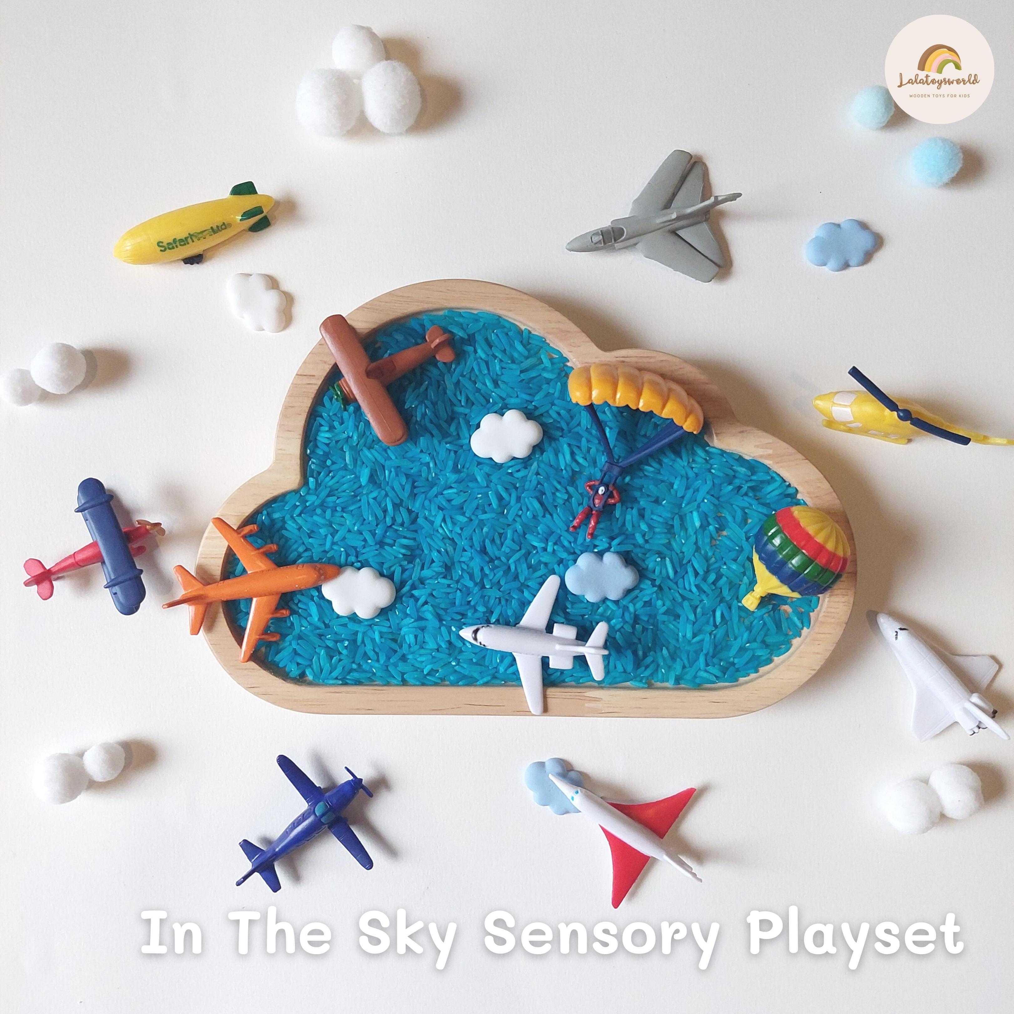 Cloud Wooden Sensory Tray