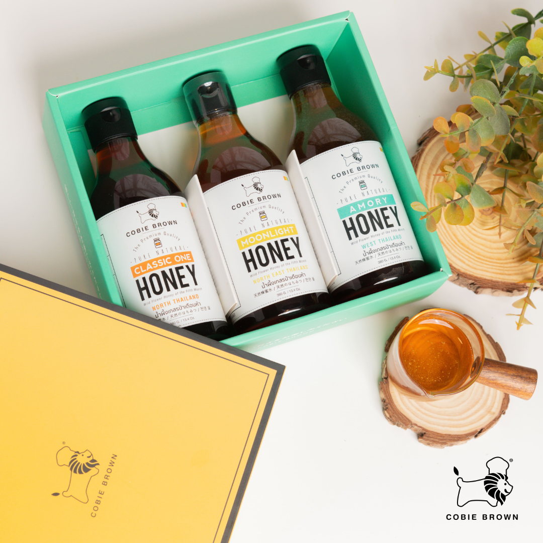 ปาร์ตี้ปีใหม่ Signature Box Set B - น้ำผึ้งเกสรดอกไม้ป่า 3ภาค (3 ขวด) + กล่องของขวัญ