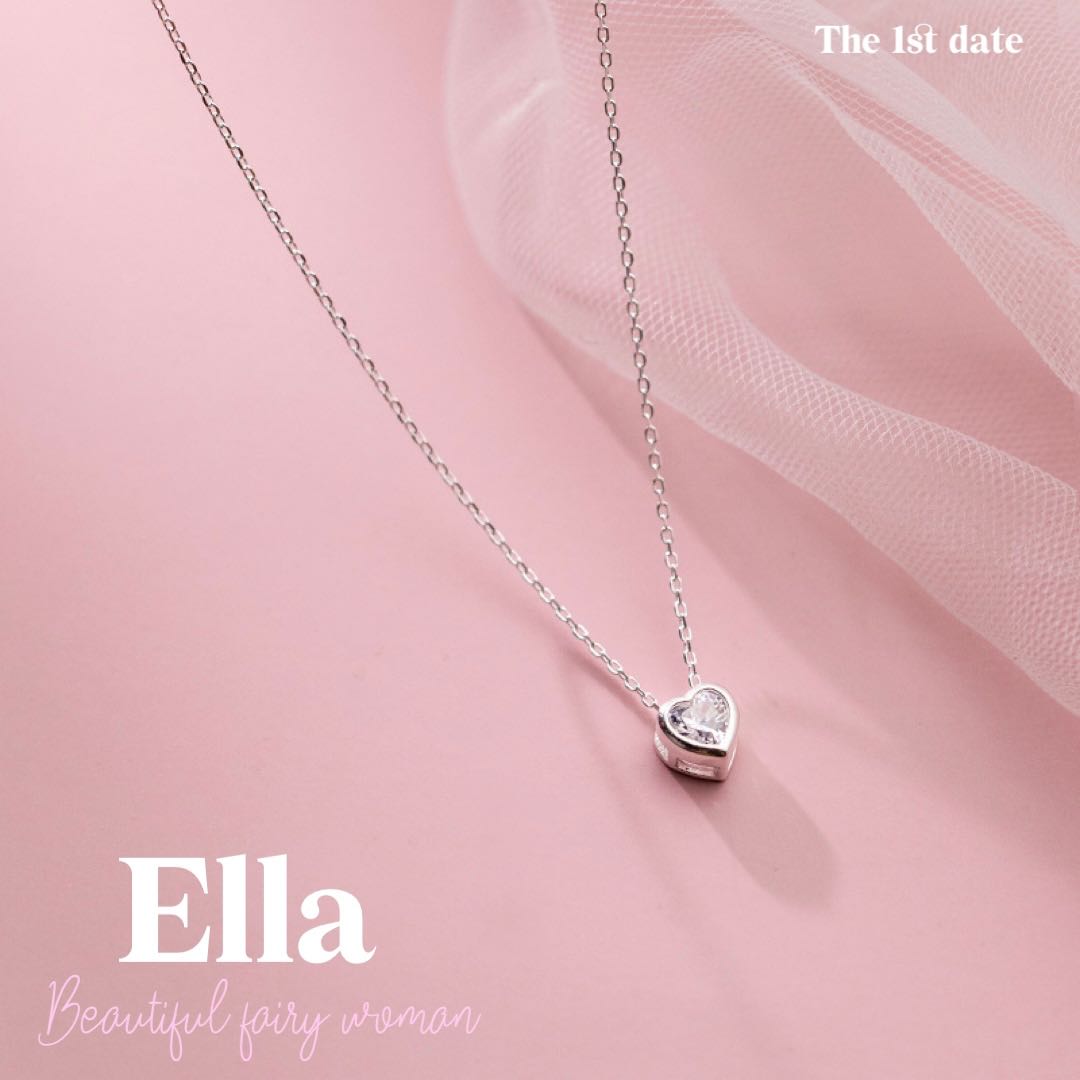 สร้อยคอรุ่น Ella-ส่งฟรี(เงินแท้92.5%)